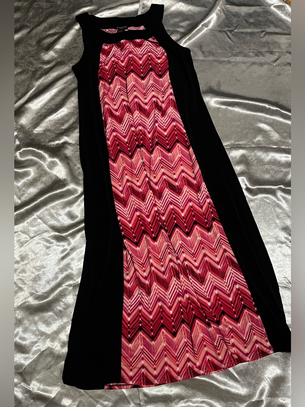 Susan Lawrence Black Dress with Pink Accent